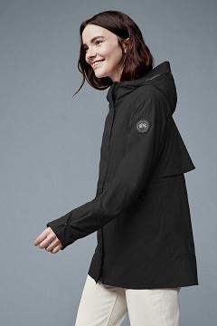 Chamarras Canada Goose Mujer México - Davie Rompevientos Black Label Negros XR8376415